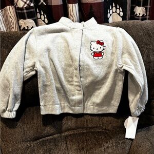 Sanrio Gray and Red Hello Kitty Kids Sweatshirt